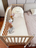 哈卡達（HAGADAY）嬰兒床無(wú)縫拼接床實(shí)木嬰兒兒童大床新生兒寶寶床 單床+10cm4D空氣床墊+天鵝白床圍 200*60cm 曬單實(shí)拍圖