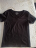 簡(jiǎn)束緊身短袖男T恤純色棉質(zhì)大V領(lǐng)低領(lǐng)修身打底衫夏季運動(dòng)t恤上衣服潮 包邊黑色 XL （73kg左右）修身型 曬單實(shí)拍圖