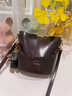 YUYULA牛皮包包女包斜挎水桶包通勤輕奢單肩包生日禮物高級感送女友老婆 曬單實(shí)拍圖