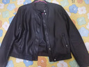 花花公子（PLAYBOY）高端Third Sense山羊皮機車(chē)皮衣真皮立領(lǐng)夾克合身長(cháng)袖歐美街頭皮 黑色 XS 90-120斤 曬單實(shí)拍圖