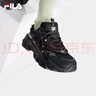 斐樂(lè )（FILA）休閑鞋貓爪鞋5代運動(dòng)鞋春季新款男鞋老爹鞋 黑-BK 42.5 曬單實(shí)拍圖
