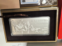 CS中國白銀 足銀999.9投資銀條銀磚儲值擺件收藏商務婚慶送禮可刻字 龍年生肖銀條1000克+木制包裝 曬單實拍圖