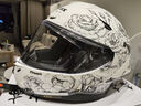 摩雷士（MOTORAX）RSMORAX R50SPRO摩托車(chē)頭盔男女四季百花齊放全盔大尾翼街盔全盔 百花齊放（自帶透明鏡片） M 曬單實(shí)拍圖