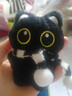 黑貓玩偶毛絨公仔掛件ins可愛(ài)貓咪包包掛飾情侶禮物送女朋友禮物 黑白圍巾+黑貓【升級雙扣掛繩】 會(huì )吱吱叫【10厘米左右】 曬單實(shí)拍圖