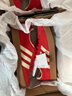 adidas「T頭鞋」VL COURT復古休閑板鞋德訓鞋男女阿迪達斯輕運動(dòng) 淺猩紅/暖香草色/黃色   38 曬單實(shí)拍圖