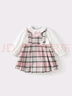 戴維貝拉兒童棉連衣裙女童格子裙女寶寶洋氣學(xué)院風(fēng)裙子 曬單實(shí)拍圖