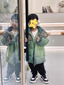 G.DUCKKIDS男童羽絨服冬季2025新款痞帥兒童寶寶冬裝男孩加厚保暖白鴨絨外套 綠色 120 曬單實(shí)拍圖