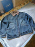 真維斯（Jeanswest）美式復古羊羔絨牛仔外套男冬季加厚2025新款冬裝棉服底特律夾克男 藍色 2XL  適合160-180斤 曬單實(shí)拍圖