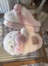 安尚芬HelloKitty貓棉拖鞋女款秋冬季2025新款三麗鷗親子毛絨保暖棉拖女 粉色KT貓 38-39 適合37-38 曬單實(shí)拍圖