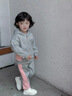 G.DUCKKIDS女童春秋套裝2025新款兒童洋氣女寶寶秋裝中小童運動(dòng)休閑兩件套潮 灰色套裝 110 建議身高100-110cm年齡4-5歲 曬單實(shí)拍圖