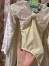 艾舞戈兒童舞蹈拼絨長(cháng)袖秋冬芭蕾舞中國舞連體衣升級錦綸2.0奶昔黃140 曬單實(shí)拍圖