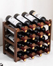 木馬人紅酒架子家用葡萄酒架擺件展示架酒柜置物架多瓶格子放酒簡(jiǎn)易桌面 三層12瓶（健康純竹） 曬單實(shí)拍圖