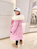 G.DUCKKIDS兒童羽絨服女童洋氣新款中長(cháng)款加厚寶寶中大童女孩白鴨絨保暖外套 蘿莉粉色 9919 120 合適1.2米35-45斤左右 曬單實(shí)拍圖