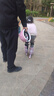 特步輪滑鞋兒童溜冰鞋男女童初學(xué)套裝中小學(xué)滑冰鞋滑輪鞋體育課程 粉紫色升級雙芭扣閃輪-全套裝 S （適合3-6歲）平時(shí)鞋碼26-29 曬單實(shí)拍圖