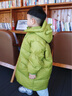齊齊熊（ciciibear）【鵝絨服】男童鵝絨羽絨服寶寶冬季外套兒童中長(cháng)款加厚保暖 豆綠色-蓄熱鵝絨 清潔度1000+ 120 【充絨量112g，116-125】 曬單實(shí)拍圖