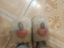利達妮（TZLDN）棉拖鞋女士秋冬季室內家居包跟保暖可愛(ài)外穿防滑月子鞋厚底拖鞋男 卡其 38-39 【適合37-38碼】 曬單實(shí)拍圖