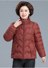 俞兆林（YUZHAOLIN）50歲中年媽媽裝秋冬夾棉外套中老年人女裝棉衣休閑棉服輕薄小棉襖 JF2508-酒紅色 3XL 【建議105-120斤】 曬單實(shí)拍圖