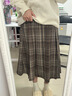 樂(lè )戀淑裙子冬季格子半身裙女百褶裙秋冬2025新款長(cháng)裙半裙女高級感小個(gè)子 復古格子百褶長(cháng)裙【卡其色】 S 【建議80-95斤】 曬單實(shí)拍圖