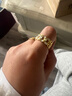 閃耀碎鉆鏤空錢(qián)幣戒指開(kāi)口設計適配多手圍不掉色輕奢小眾時(shí)尚百搭 金色碎鉆錢(qián)幣戒指【開(kāi)口設計款】 曬單實(shí)拍圖