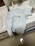 巴拉巴拉童裝嬰兒連體衣新生兒寶寶包屁衣服男女童冬裝爬行服加厚保暖軟萌 藍底小羊提花80932 73cm 曬單實(shí)拍圖
