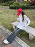 派吉鯊梨形身材復古藍微喇牛仔褲女秋季新款大碼胖mm高腰顯瘦彈力喇叭褲 復古藍 M 曬單實拍圖