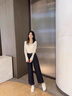 高端丹寧藍(lán)牛仔褲女秋季2025年新款高腰小個子九分直筒窄版闊腿褲 寶藍(lán)色-九分褲 【褲長92-95CM】 M (27) 【推薦96-105斤】 曬單實拍圖
