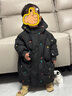 乖奇熊三防嬰幼兒羽絨外套中長(cháng)款秋冬保暖上衣寶寶鴨絨連帽外出衣服黑色 璀璨星河 80 曬單實(shí)拍圖