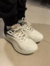 鴻星爾克云逐女鞋秋冬皮面防水跑步鞋2025新款軟底跑鞋輕便跳繩鞋女運動(dòng)鞋 微晶白/深檀色(云逐-防水皮面) 38 現貨速發(fā) 曬單實(shí)拍圖
