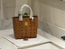 MCM【雙11限時(shí)補貼】官旗TONI迷你菜籃子手提包通勤包斜挎托特包女包 干邑色 迷你 曬單實(shí)拍圖