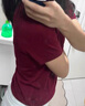 優(yōu)衣庫女裝精紡美利奴羊毛圓領(lǐng)針織衫/短袖通勤25秋冬新款478335 16 紅色 L 曬單實(shí)拍圖
