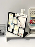 反轉臺式磁吸展示板桌面好物ins風(fēng)留言板黑板記事板金屬板創(chuàng  )意辦公工位裝飾冰箱貼展示板小白板照片 黑色大號【橫版】 曬單實(shí)拍圖