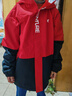 特步（XTEP）童裝連帽兒童外套戶(hù)外防風(fēng)秋冬寬松長(cháng)袖上衣 寶鉆紅 165 曬單實(shí)拍圖