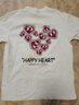 查爾斯桃心短袖男女同款 心型印花夏季卡通休閑寬松情侶百搭圓領(lǐng)T恤 白色 M 曬單實(shí)拍圖