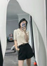 確彤黑色西裝短褲女秋冬韓版外穿打底靴褲時(shí)尚高腰寬松休閑a字闊腿褲 黑色【有內里】 S 95斤以?xún)?曬單實(shí)拍圖