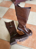 卓詩(shī)尼2026秋季新款高筒騎士靴女英倫風(fēng)皮帶扣顯瘦廢土風(fēng)一鞋兩穿 棕色【常規四季款】 38 曬單實(shí)拍圖