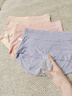 貓人（MiiOW）媽媽內褲女大碼300斤胖MM中年平角褲2025新款高腰抗菌女士短褲頭 暗紫+粉色+紫色+綠色 4條 4XL 【240-300】斤 曬單實(shí)拍圖