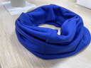 嬈蝶 純羊毛保暖套頭圍脖女純色雙層護頸脖套秋冬百搭針織小圍巾 寶蘭 均碼 曬單實(shí)拍圖