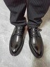 啄木鳥(niǎo)皮鞋男士尖頭軟底英倫風(fēng)商務(wù)正裝上班工作面試西裝鞋男結婚新郎鞋 黑色 42 曬單實(shí)拍圖