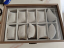 胡桃木質(zhì)手鐲收納盒家用高檔黃金玉器鐲子翡翠手串整理展示收藏盒 胡桃木 32*21.5*8cm 10格（送手枕） 曬單實(shí)拍圖