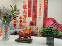 純銅大漆銅牛擺件家居客廳辦公室玄關(guān)桌面酒柜裝飾品輕奢高檔禮品 小號牛氣沖天24*10*20【加底座】 曬單實(shí)拍圖