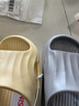 名創(chuàng  )優(yōu)品（MINISO）家居拖鞋男女情侶家用舒適浴室防滑防臭涼拖鞋夏 鵝蛋黃38-39 曬單實(shí)拍圖