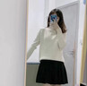 SXMM國際一線(xiàn)品牌羊絨衫女100%2025冬季高領(lǐng)女毛衣打底衫內搭針織衫 米白色(國際倉發(fā)貨+禮盒) L 【110-120斤】 曬單實(shí)拍圖