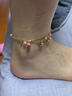 泰聚福純銀鈴鐺腳鏈女2025新款潮腿鏈足環(huán)宮鈴腳繩腳踝鏈520情人節禮物 幸而予你-腳鏈(玫瑰金色) 曬單實(shí)拍圖