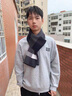 viney男士圍巾秋冬季2025新款韓版圍脖冬天加厚保暖圍巾送男友老公禮物 黑灰-高端禮盒裝 曬單實(shí)拍圖