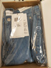 Calvin KleinJeans四季款女士舒適亞麻復古洗水系帶ck高腰闊腿牛仔褲J223950 1A4-牛仔淺藍 26 曬單實(shí)拍圖