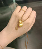 周大生黃金吊墜足金999葫蘆掛墜配頸繩古韻福祿吉祥福運送女友生日禮物 黃金葫蘆吊墜-【配頸繩,絨布袋包裝】 5.03g 曬單實(shí)拍圖