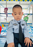 G.DUCKKIDS小黃鴨男童秋季套裝新款兒童警官警察衣服男孩寶寶兩件套演出服 警察套裝夏季 100 尺碼2~3歲【 90-100cm】 曬單實(shí)拍圖