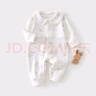 嬰兒連體衣a類(lèi)純棉女寶寶衣服公主風(fēng)無(wú)骨嬰幼兒長(cháng)袖哈衣爬服 梔子花-春秋款 73cm （推薦體重13-17斤） 曬單實(shí)拍圖