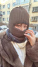 KINGXIAOJING冬季保暖帽子男女冬天防寒護頸圍脖帽騎行摩托車(chē)護臉面罩防風(fēng)頭套 【德國進(jìn)口】灰色（德絨內里） 高彈均碼防風(fēng)防寒升級保暖材質(zhì)(男女通用) 曬單實(shí)拍圖