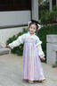 貝優(yōu)可古月家.紫芙 漢服女童冬兒童高端仙氣古風(fēng)加絨連衣裙女孩古裝襦裙 紫色 110 曬單實(shí)拍圖